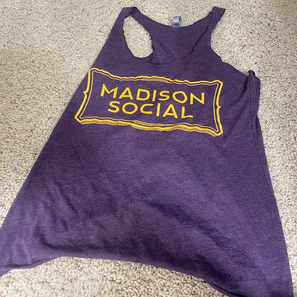 Madison social women’s small purple tank top